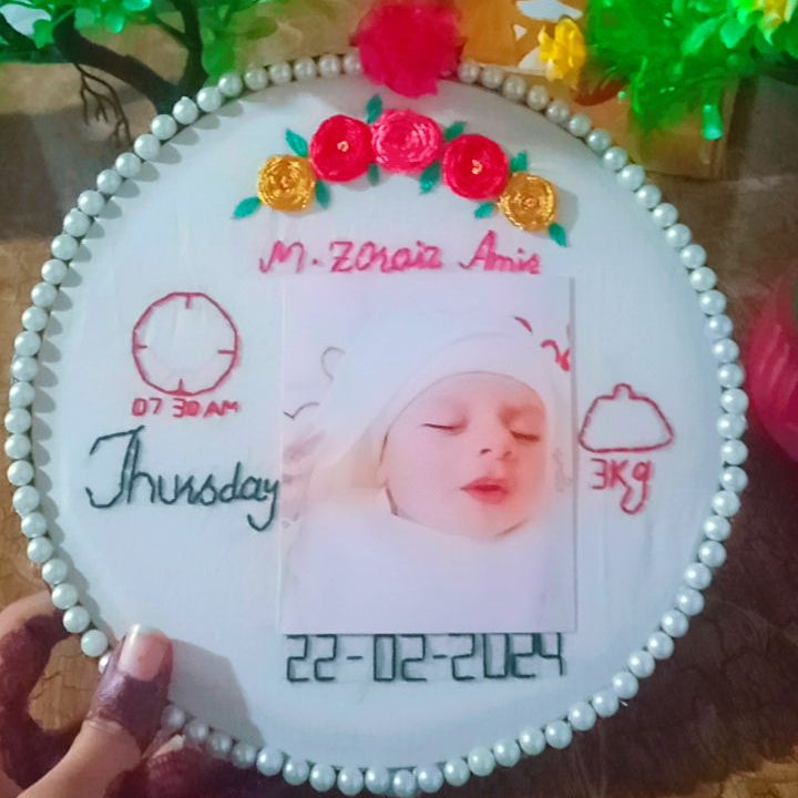 New baby wellcome embroidery hoop