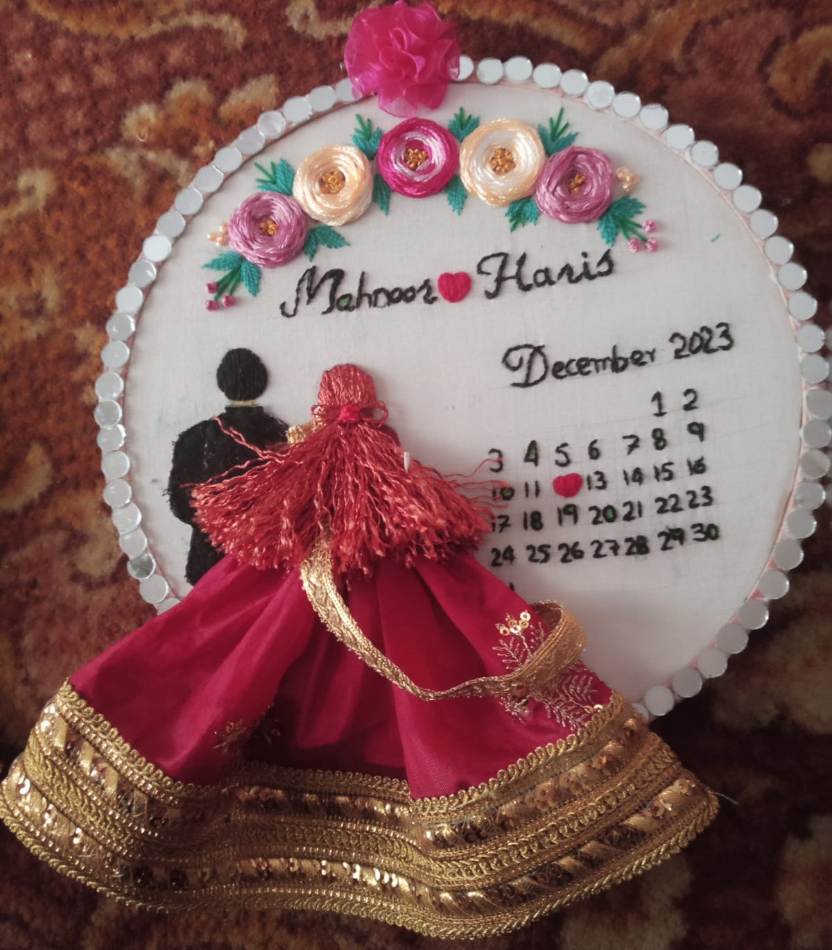 wedding embroidery hoop