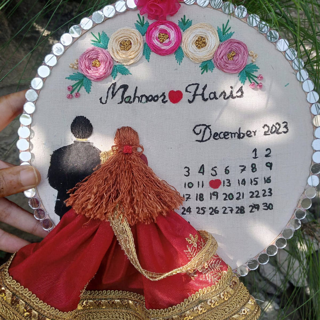 wedding embroidery hoop