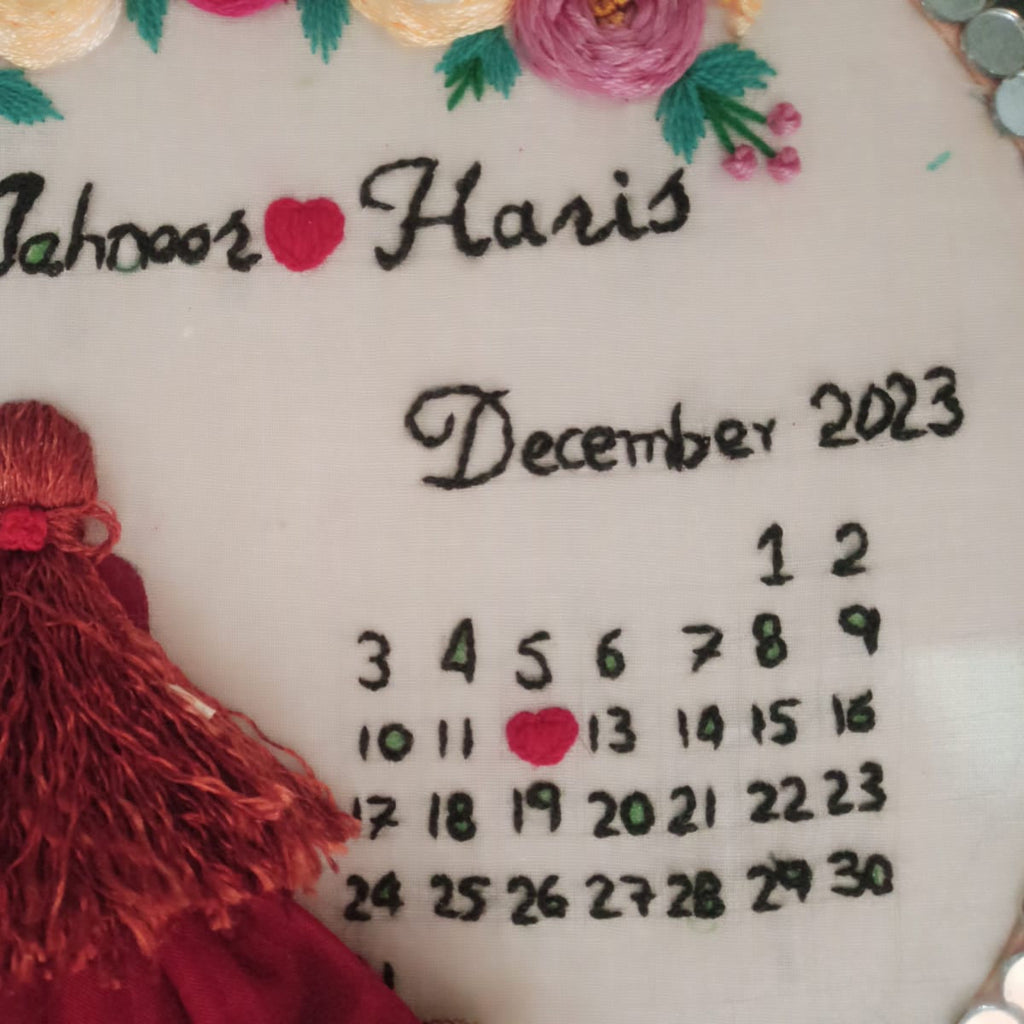 wedding embroidery hoop
