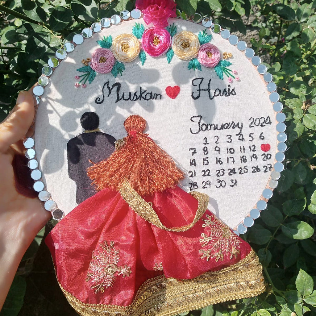 wedding embroidery hoop