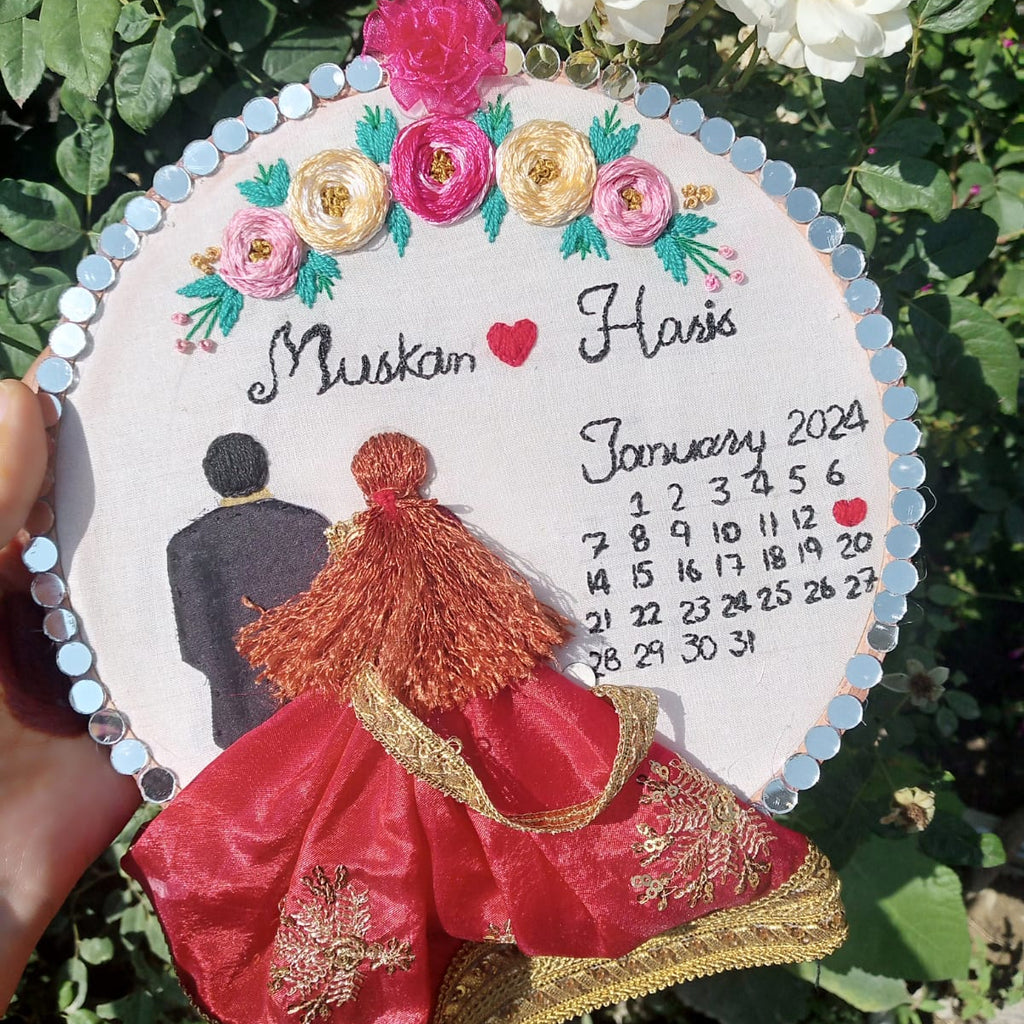 wedding embroidery hoop