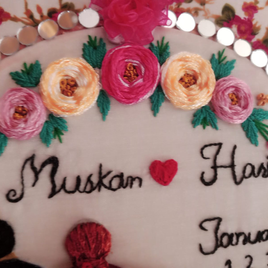 wedding embroidery hoop