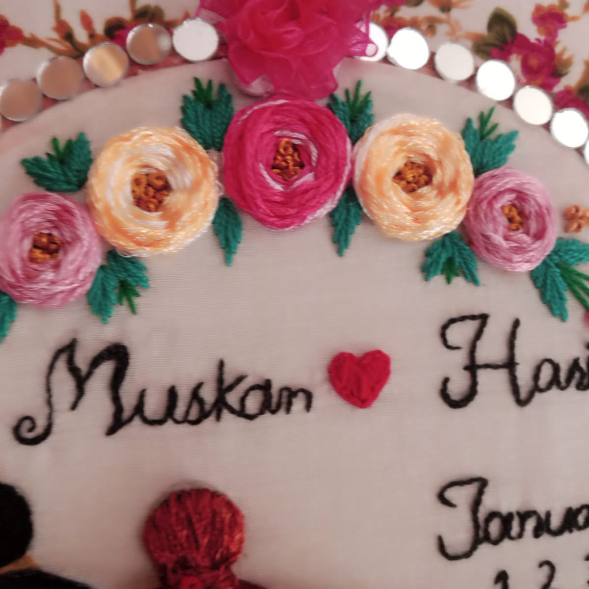 wedding embroidery hoop