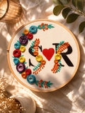 Handmade couple name Embroidery Hoop